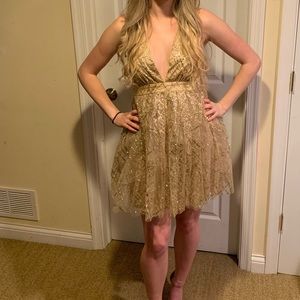 Gold dress